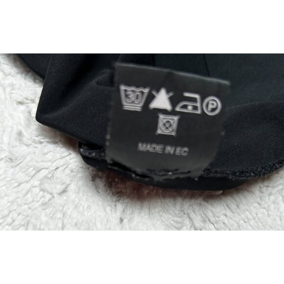 Sonja Marohn Women Scoop Neck Ruched Top Blouse Size 42 Black 3/4 Sleeve Stretch - Picture 6 of 10